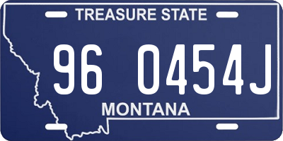 MT license plate 960454J