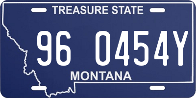 MT license plate 960454Y