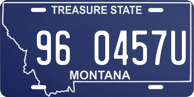 MT license plate 960457U