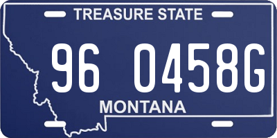 MT license plate 960458G