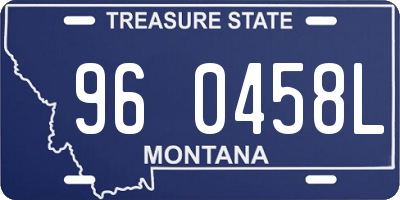 MT license plate 960458L