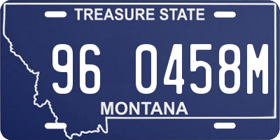 MT license plate 960458M