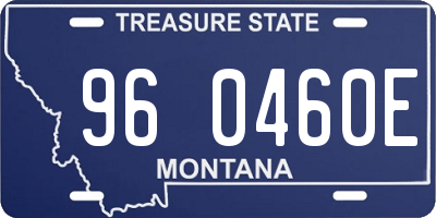 MT license plate 960460E