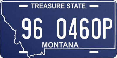 MT license plate 960460P