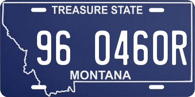 MT license plate 960460R