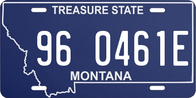 MT license plate 960461E