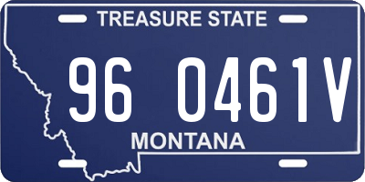 MT license plate 960461V