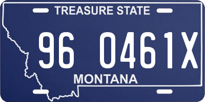 MT license plate 960461X