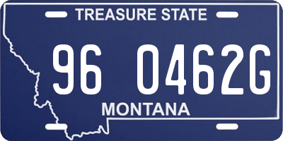 MT license plate 960462G