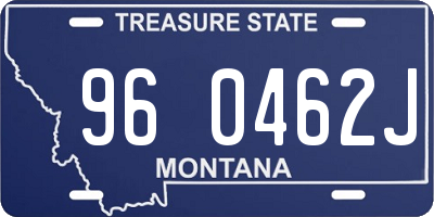 MT license plate 960462J