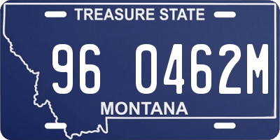 MT license plate 960462M