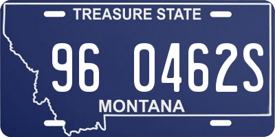 MT license plate 960462S