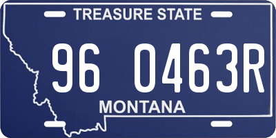 MT license plate 960463R