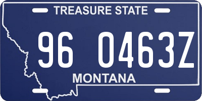MT license plate 960463Z