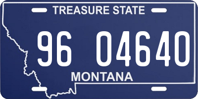 MT license plate 960464O