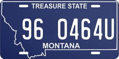 MT license plate 960464U