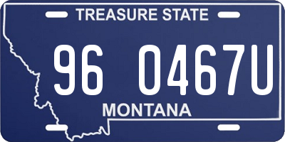 MT license plate 960467U