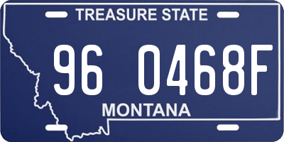 MT license plate 960468F