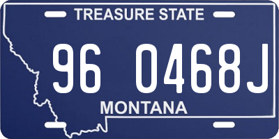 MT license plate 960468J