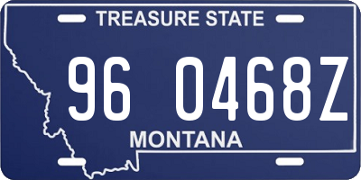 MT license plate 960468Z