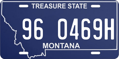 MT license plate 960469H