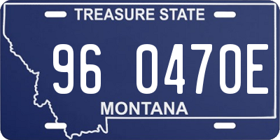 MT license plate 960470E