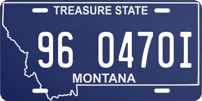 MT license plate 960470I