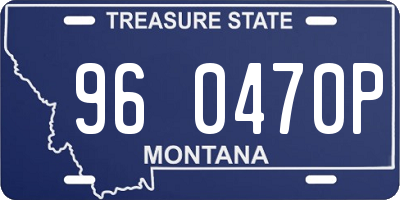 MT license plate 960470P