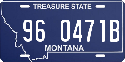 MT license plate 960471B