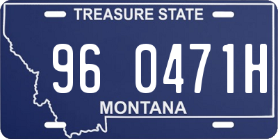 MT license plate 960471H