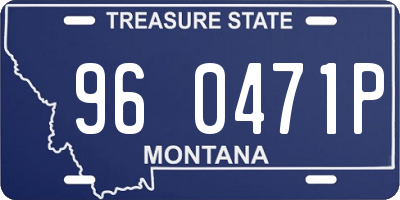 MT license plate 960471P