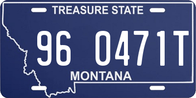 MT license plate 960471T