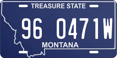 MT license plate 960471W