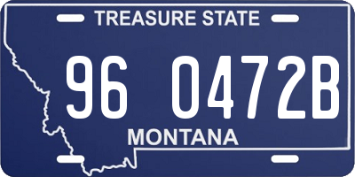 MT license plate 960472B
