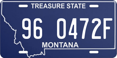 MT license plate 960472F