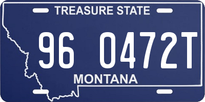 MT license plate 960472T