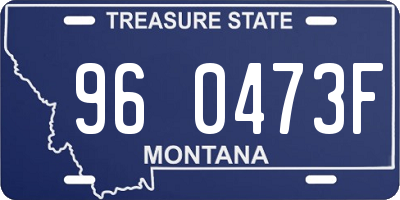 MT license plate 960473F