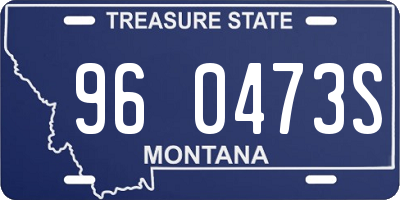 MT license plate 960473S
