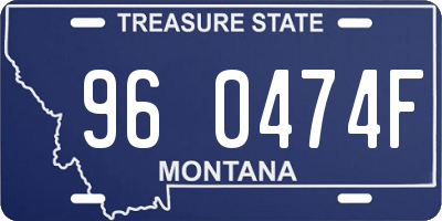 MT license plate 960474F