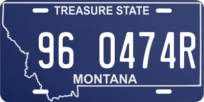 MT license plate 960474R