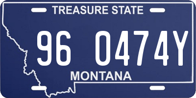 MT license plate 960474Y