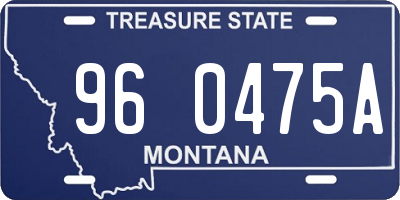 MT license plate 960475A