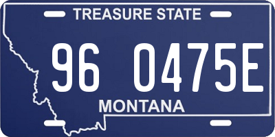 MT license plate 960475E