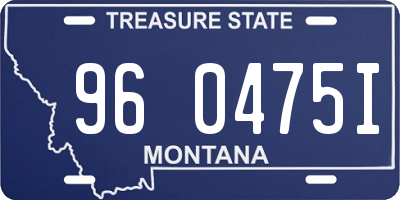 MT license plate 960475I