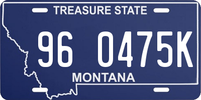 MT license plate 960475K