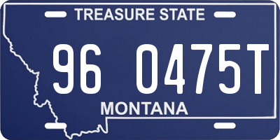 MT license plate 960475T