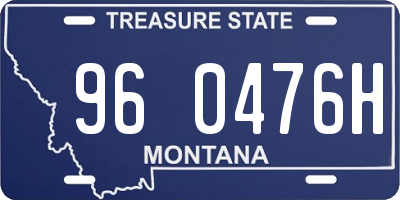 MT license plate 960476H