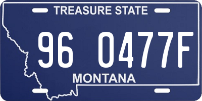 MT license plate 960477F