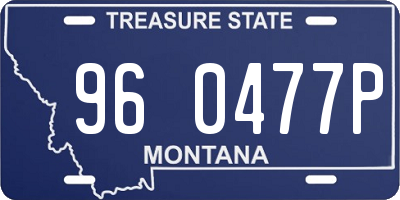 MT license plate 960477P