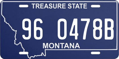 MT license plate 960478B